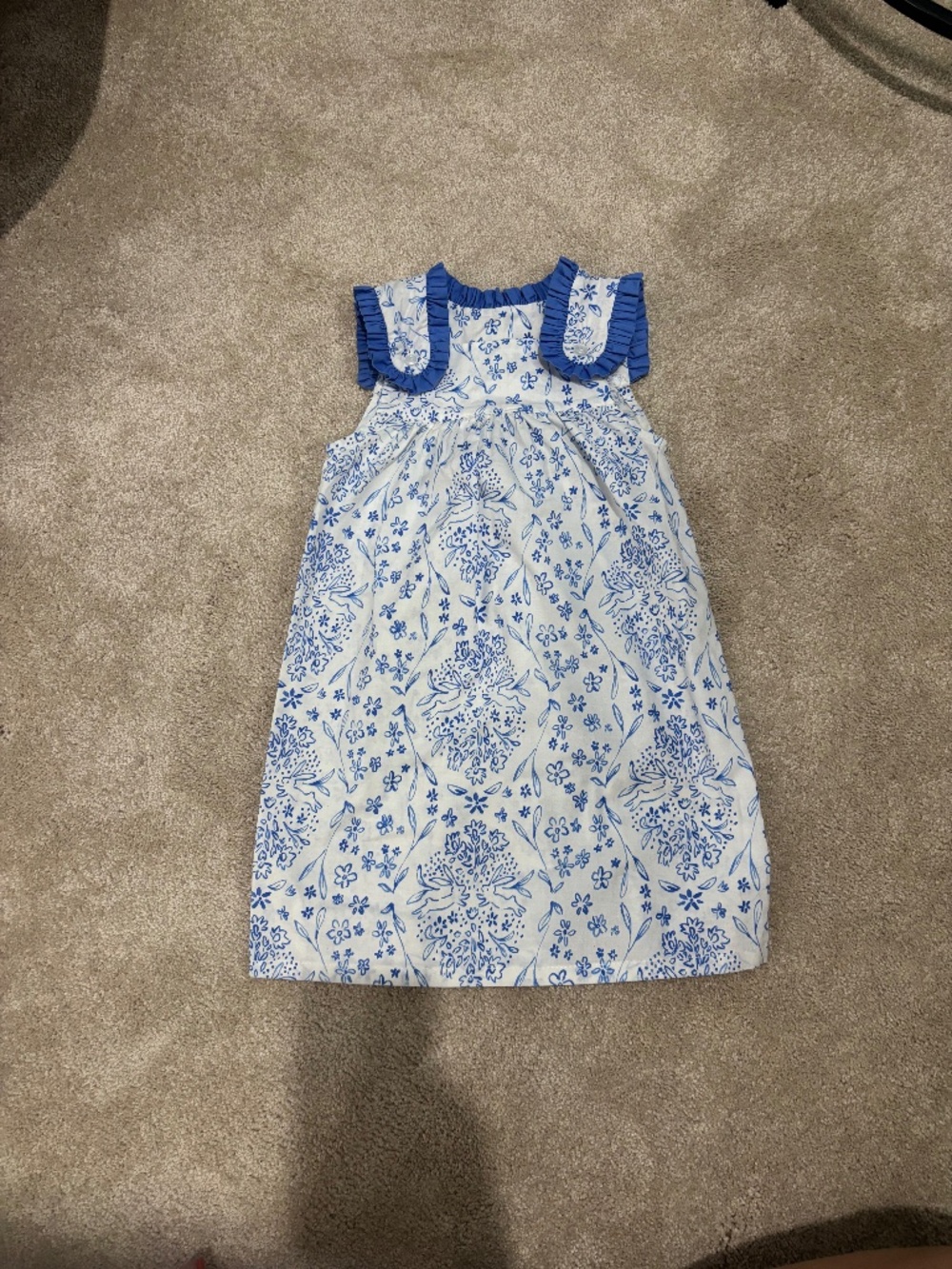 Girls blue Easter bunny dress